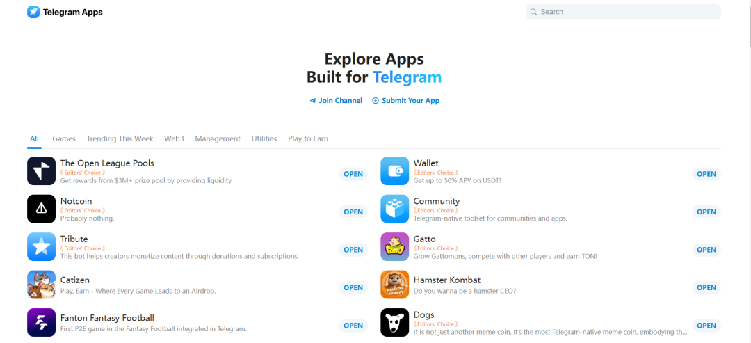 Telegram小程序(Mini Apps)现在怎么样了?
